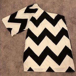 CHEVRON one shoulder dress